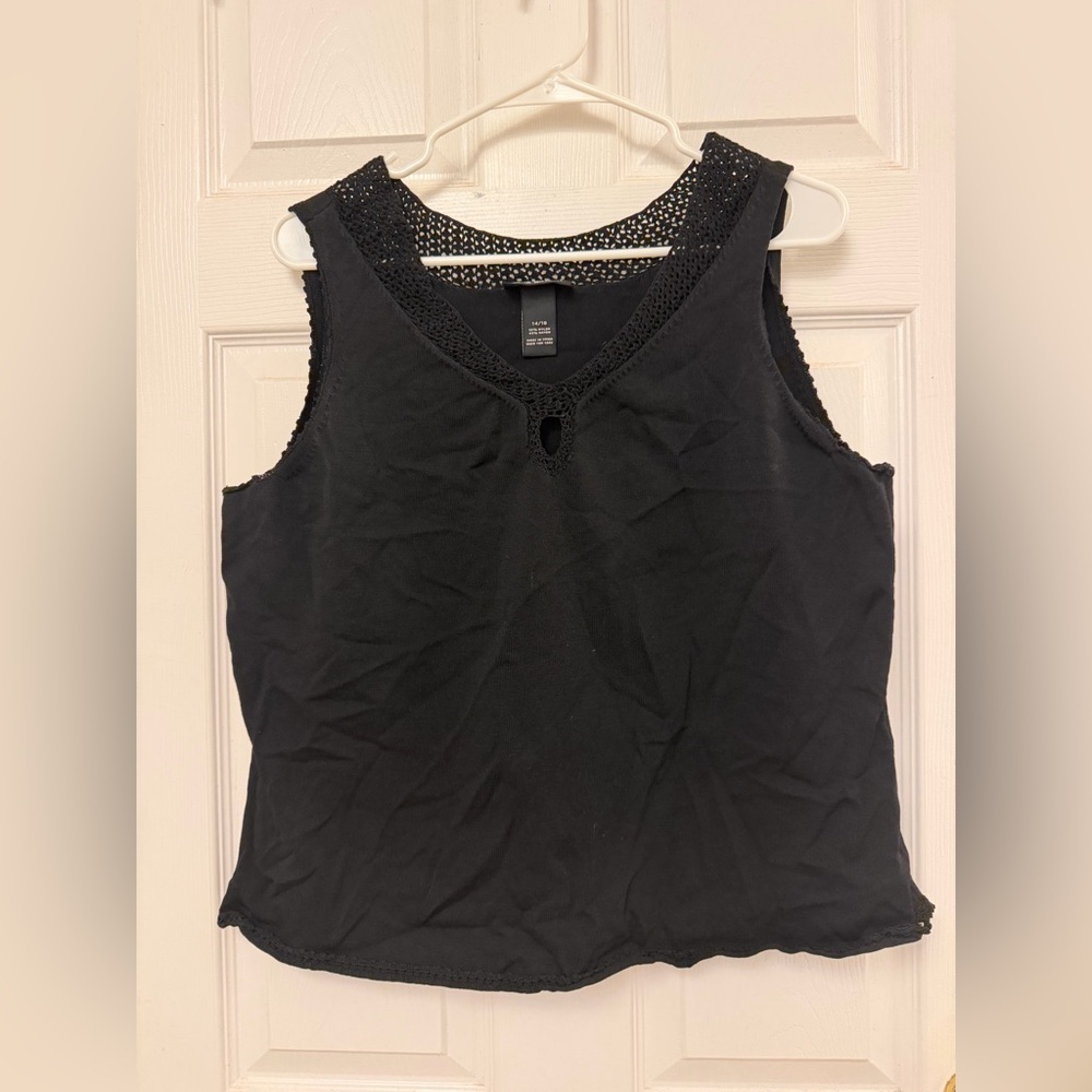 Lane Bryant Black Tank Top Summer Size 14